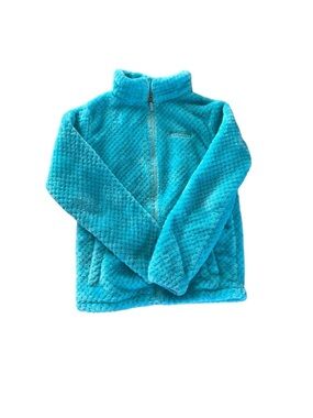 Columbia Bright Turquoise Full-Zip Plush Fleece Hoodie